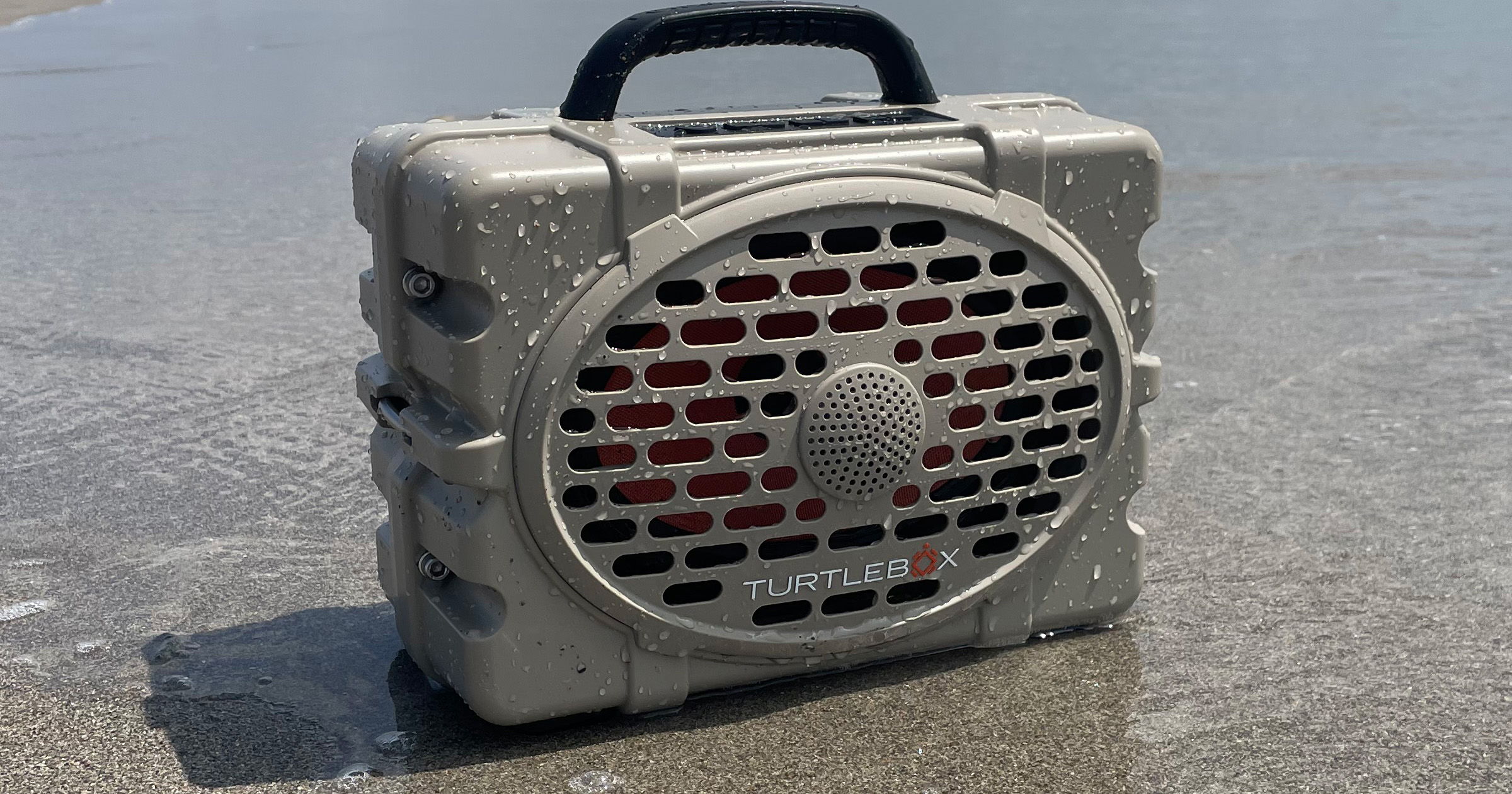 Turtlebox waterproof at the beach